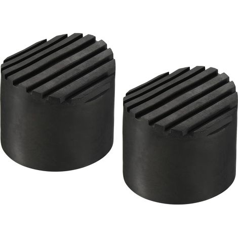 2Pcs Patin, Caoutchouc Antidérapant, Noir 64mm, Pour Échelle Télescopique (1/5)