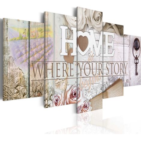 Tableau Imprimé "Home..." 50 x 100 cm (1/2)