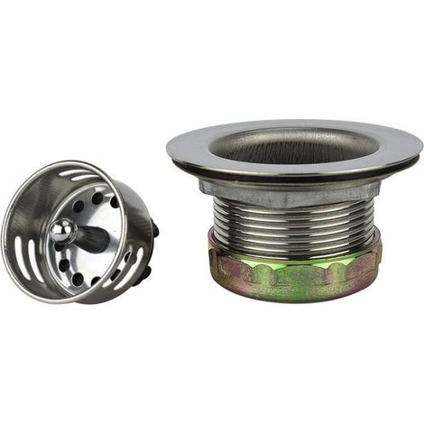 Panière d’Évier en Acier Inoxydable, Filtre Extra-Fin, Poignée Relevable, Anti-tout-à-l’égout, Universelle pour Cuisine et Bar (1/5)