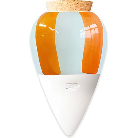 Olla Pépin  Modèle bleu ciel à rayures orange (1/5)