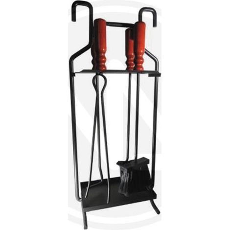 SET CAMINO 5 PEZZI - ATTREZZO KIT - ACCESSORI CAMINETTO FERRO BAT PER PULIZIA -