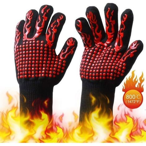 Küchenhandschuhe zum Grillen, Backen und Schweißen. Etikett (1/4)