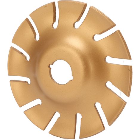 Disque à sculpter le bois, roue de façonnage 125 mm en acier inoxydable 12 dents, accessoire pour meuleuse d'angle, couleur or (1/5)
