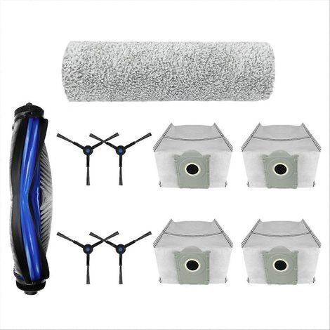 Pièces détachées pour aspirateur Ecovacs Debot X8 PRO OMNI / DEX56 : rouleau principal, brosse latérale, rouleau de nettoyage, lingette et sac à poussière (1/5)