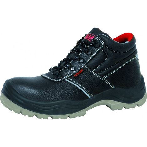 Scarpe Alte in Pelle Stampata da Lavoro Antinfortunistiche Hercules - Nero 45 - Nero