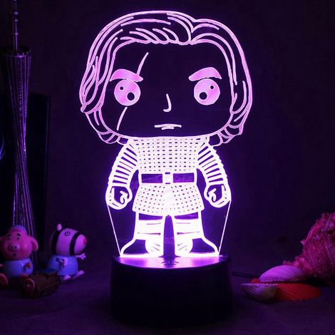 Veilleuse 3D créative rouge en ligne, USB, veilleuse de lit en forme de cœur pour fille, style Star Wars (1/5)