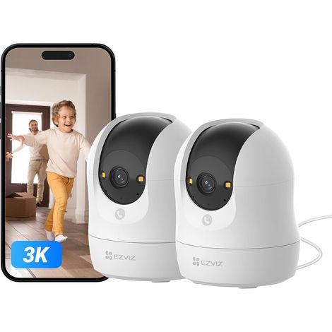 C6N G1 5MP(3K) 2PK Caméra Intérieure Surveillance WiFi 360 °, Camera Bébé avec WiFi 2.4Ghz, Détection Humain, Vision Nocturne Intelligente, Suivi Auto-Zoom (1/5)