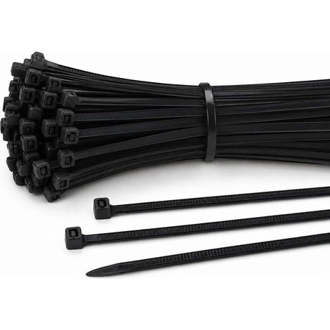 Bridas negras con protección UV de 150 x 3,6 mm – 125 unidades – Nylon PA66 de alta resistencia – Bridas para exteriores (1/5)