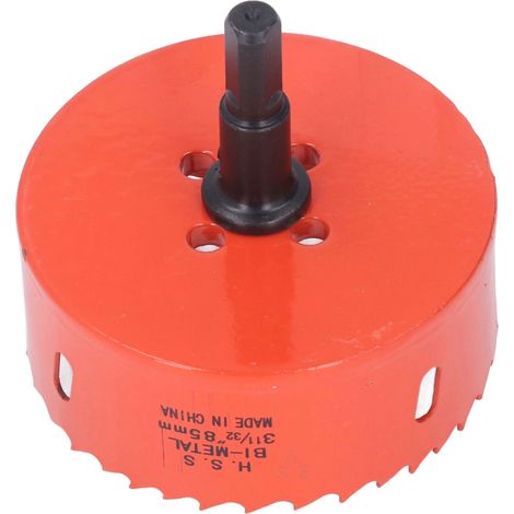 Lochsäge, Bimetall-HSS-Bohrer mit Schaft für Holz und PVC, 85 mm / 3,35 Zoll (1/5)
