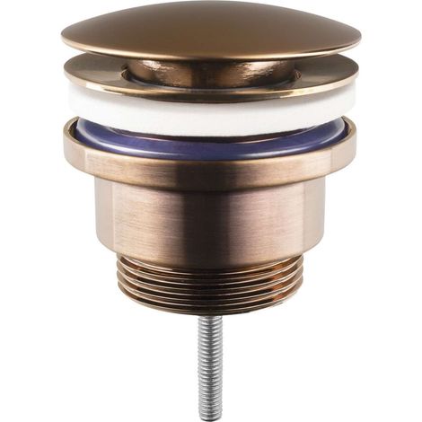 Sapho - Piletta di scarico Click-Clack per lavabo,  rame opaco CV1002PG (1/3)