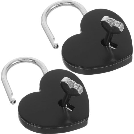 de 2 cadenas en métal en forme de cœur avec clé pour (1/5)