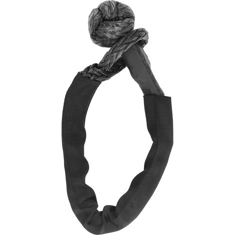 Corde de remorquage synthétique à manille souple, capacité de charge de 16 tonnes, longueur de 600 mm, pour la manutention de charges et le remorquage de véhicules. (1/5)