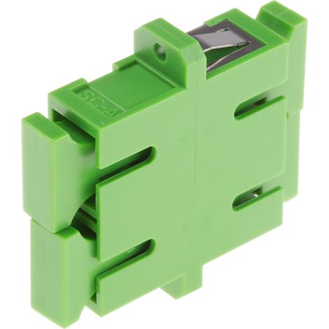 Adaptateur pour fibre optique, SC vers SC Monomode Duplex, Vert ( Prix pour 1 ) (1/2)