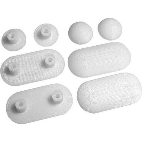 WC-Sitzpuffer-Set – Set mit 4 stoßdämpfenden WC-Sitzpuffern aus Gummi (1/5)