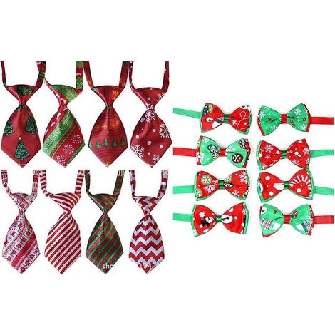 Weihnachts-Katzenhalsband mit Fliege für kleine bis mittelgroße Hündinnen und Katzen, buntes Welpenhalsband