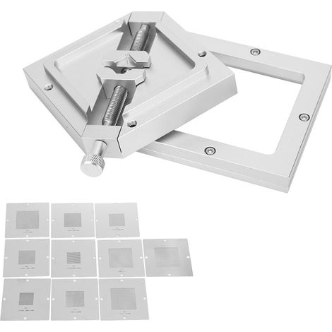 Gabarit diagonal pour station de rebillage BGA, compatible avec les kits de soudage pour processeurs d'ordinateurs et téléphones (HT&820990). (1/5)