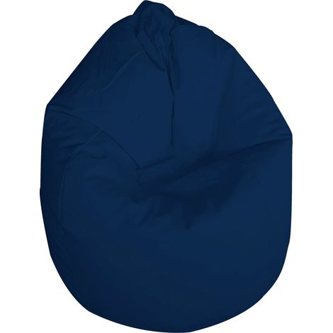 Poltrona Sacco Pouf in poliestere 70x110 cm Ariel Blu