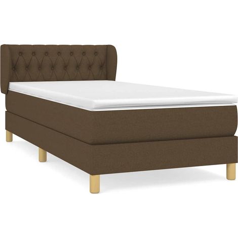 Maison Exclusive - Boxspringbett mit Matratze Dunkelbraun 100x200 (1/5)