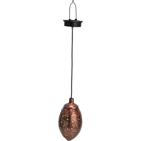 Eisenhohle Tropfenlampe Solar-LED-Laterne Girlande Garten Hängende Lichterkette (1/5)