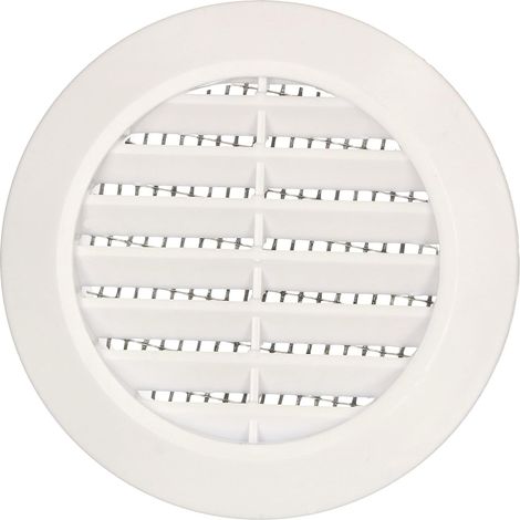 KOTARBAU Grille de ventilation blanche ronde diamètre 60 mm avec moustiquaire