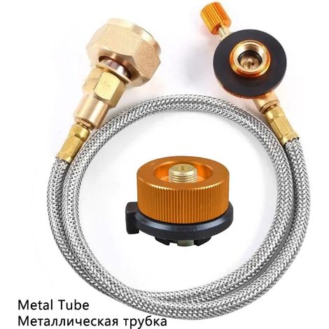 Adaptateur de remplissage de propane pour réchaud de camping extérieur de 60 cm, adaptateur de bouteille de gaz, tuyau de raccordement pour adaptateur de gaz, réchauds de cuisine portables (1/5)