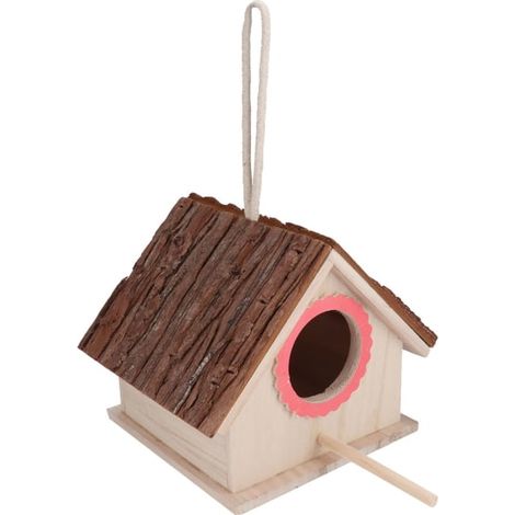 Nid en bois de qualité pour petits oiseaux, maisonnette, accessoires pour cage (1/5)