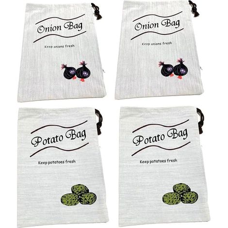 Storage Bags for Pantry I Potato and Onion Storage Bags with