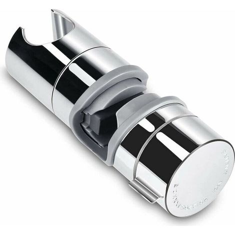 Pommeau de douche 18-25mm ABS réglable remplacement main douche barre tête curseur pince support Chrome (1/5)