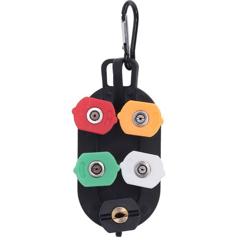 Ensemble de buses pour nettoyeur haute pression 4000 PSI, raccord rapide 1/4 pouce, angle réglable, 5 trous, idéal pour le lavage de voiture. (1/5)