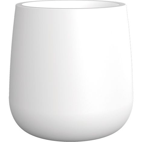 Newgarden – Jardinière ronde CAMELIA 40 pour plantes et fleurs – Ø33,5 cm x 39 cm – Polyéthylène résistant aux UV – Volume 32,45 L – Blanc