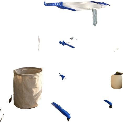 Tendedero de ropa, material PP, 102 cm x 62 cm x 32,5 cm, gran capacidad, diseño portátil, para uso interior y exterior. (1/4)