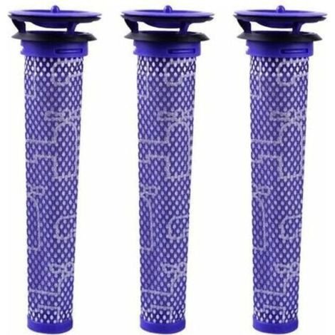 VtiziklFiltre pour aspirateur Dyson V8 V7 V6 DC62 Filtre Matériau Mix Standard Bleu, Lot de 3