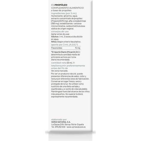 Extracto de Propoleo S.XXI 50ml Soria Natural