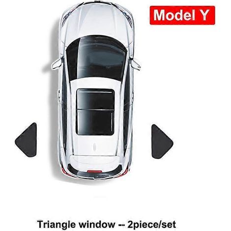 Pare-soleil latéral pour Tesla Model 3 Y, pare-brise avant et arrière, isolation thermique, rideau d'intimité, protection solaire extérieure pour toute la voiture, fenêtre triangulaire MY (1/5)
