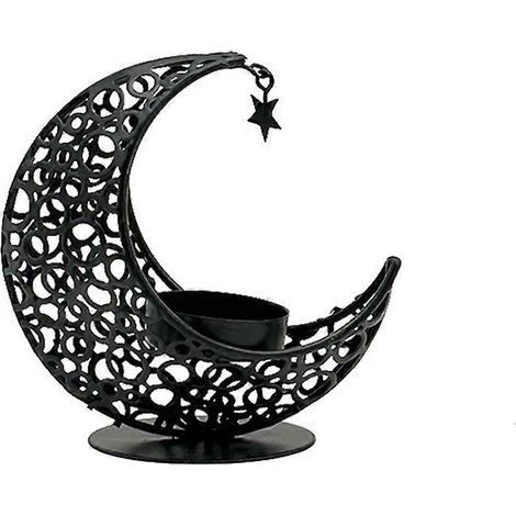 Porte-bougie A-Bougie en métal Ramadan Décoration Eid Mubarak-- (1/5)