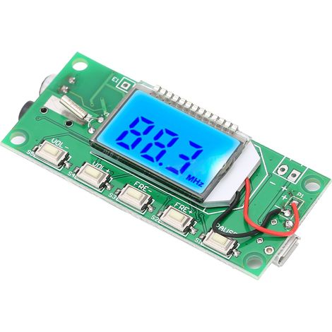 Module émetteur FM stéréo numérique à modulation de fréquence avec écran LCD 87-108 MHz 3-5 V (1/5)
