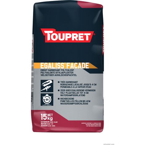 Egaliss Façade Poudre Enduit De Lissage Extérieur Haute Performance - Toupret