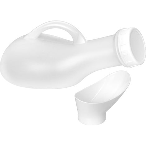 Unisex Portable Urinal Bottle 1000 ml Plastic Urinal for Bed Travel Car (1/5)