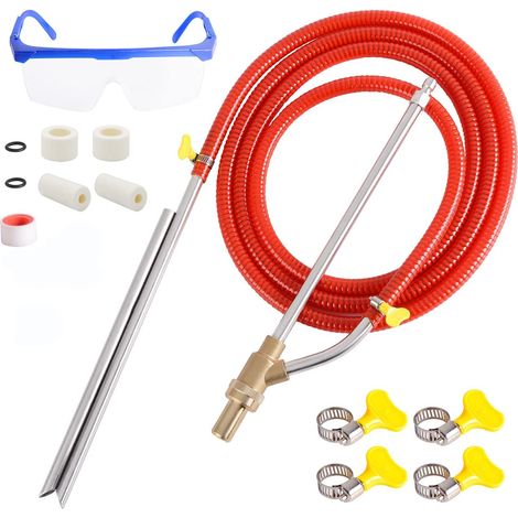 Kit de sablage humide pour nettoyeur haute pression avec embouts de buse de rechange, protège les lunettes, déconnexion rapide de 6,35 mm jusqu'à 5 000 psi