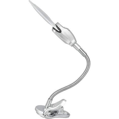 Loupe avec lampe intégrée, col de cygne flexible et réglable, à pince, idéale pour la lecture, le travail au lit, les loisirs créatifs et la couture. (1/5)