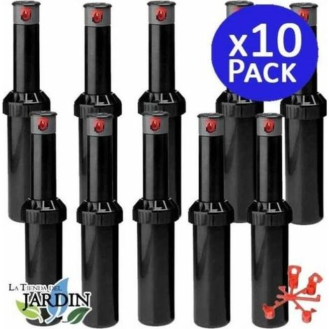 Irrigatore Interrati per Prato  Set di 10 Irrigatore da Giardino KRain Minipro 1/2''  Irrigatore a Spruzzo Emergent 5,1-9,1 m