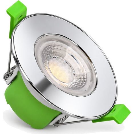 Spot Encastrable Coupe-Feu BBC 6W ø86mm Dimmable CCT IP65 Chrome - 3000K/4000K/6500K - SILAMP (1/2)