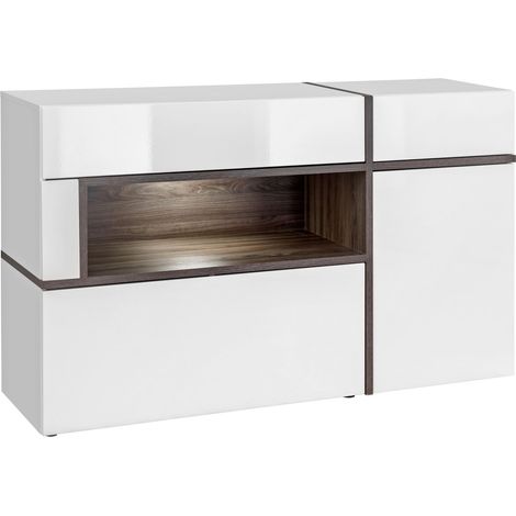 Mömax Sideboard Cross Weiß/Ulmefarben (1/3)
