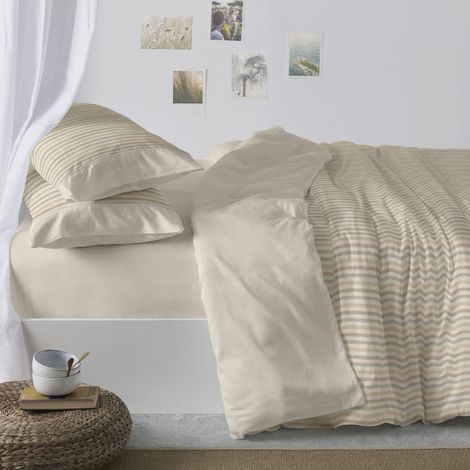 Housses de Couette en Coton Lit de 180 cm Dimensions Disponibles Design 628 Couleur Camel 180 x 190/200 cm (1/5)