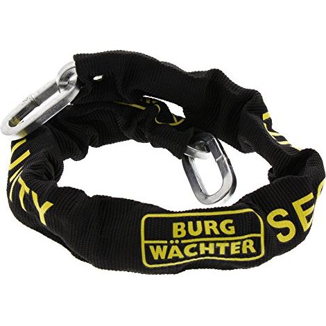 BURG-WÄCHTER Lucchetto catena, Lucchetto bici, Catena e lucchetto bicicletta, Lucchetto moto, Lucchetto scooter elettrico, Mobili da giardino, SKM 8/90, Nero, 90 cm (1/4)