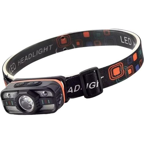 Lampe Frontale Lampe Frontale Puissante,Détecteur de Mouvement, Étanche IPX5 pour Randonnée, Chasse, Course à Pied, Aventure (1/5)
