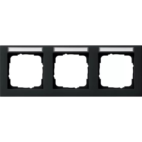Gira Abdeckrahmen 3f waager. BSF Gira E2 Schwarz m 109309 (1/2)