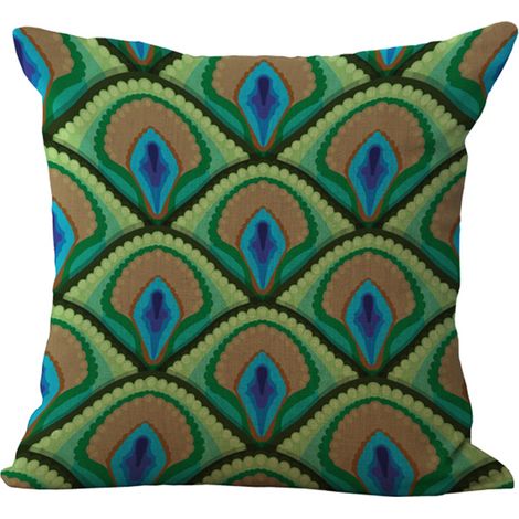Housse De Coussin En Coton Et Lin - Motif Animalier 45x45 Cm - Décoration Salon Chambre Voiture - Lot De 1 (1/2)