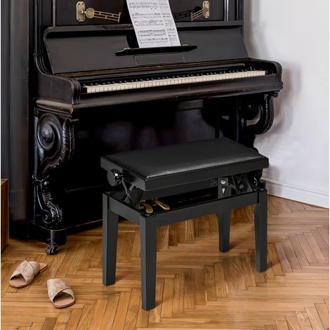 Sgabello pianoforte regolabile in altezza 63x33 cm OKMYHOME (1/4)