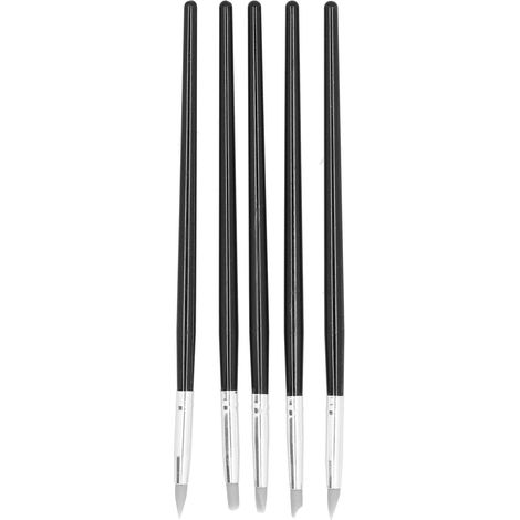 Silicone Clay Sculpting Tool Portable Pottery Clay Color Shaper Modeling Tool SetBlack (1/5)